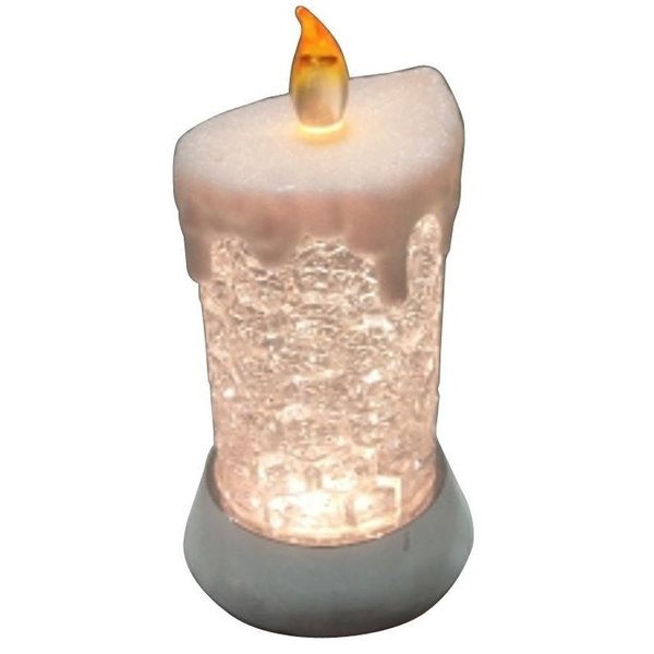 Santas Forest Candle Ice Prelit, 15 V, Soft White Light 21605